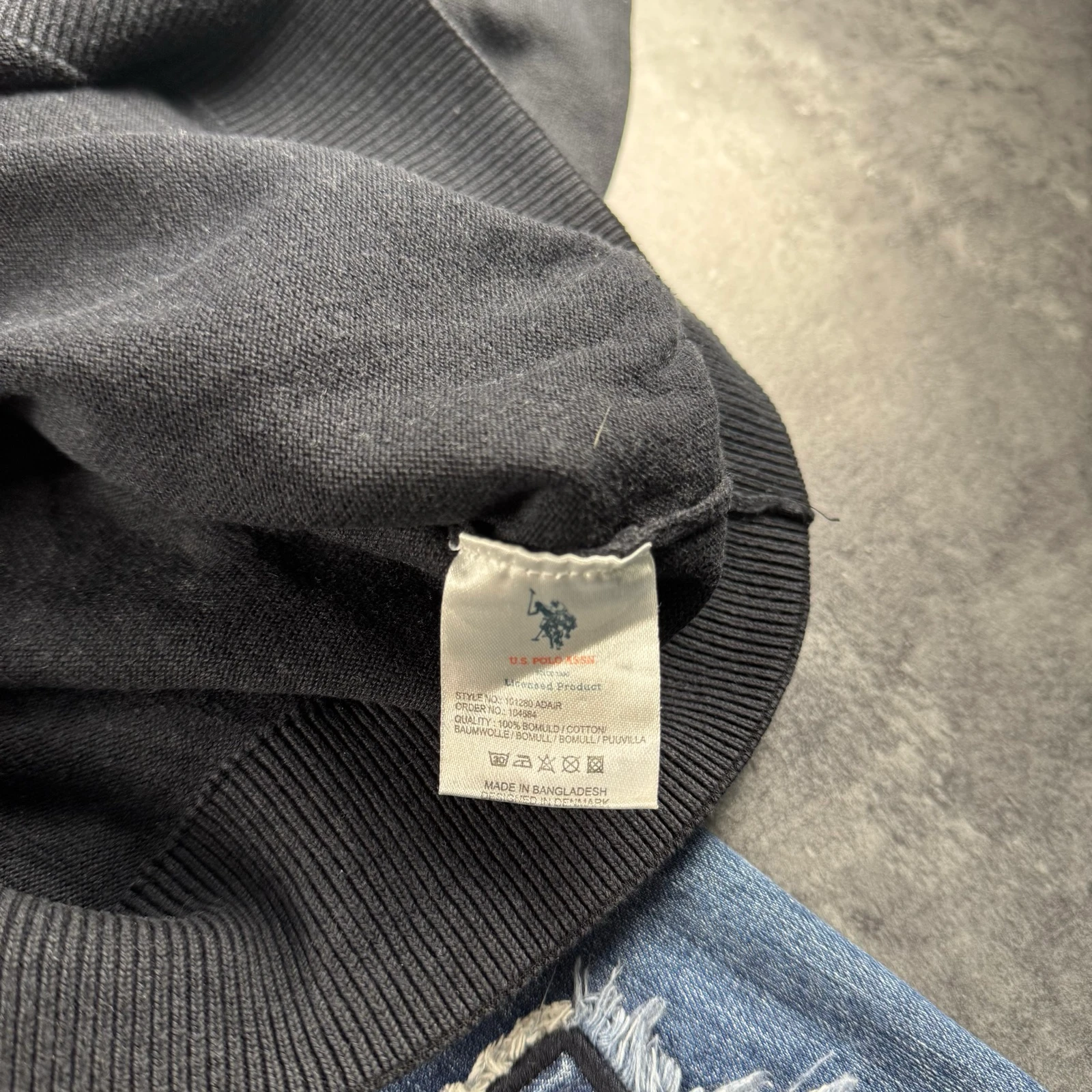 U.S. Polo ASSN Crewneck Sweatshirt Black Cotton Premium Vintage Y2K Luxury Tactical Achieve – photo 11